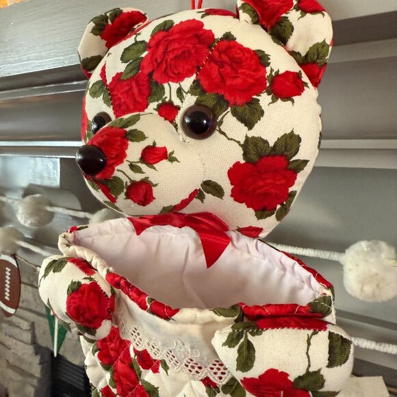 Vintage 3D Milaca Roses & Lace Teddy Stocking - Picture 8 of 12